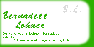 bernadett lohner business card